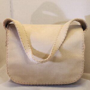 Antonio Melani Beige Leather Bag Purse Authentic Real Leather